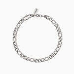 Load image into Gallery viewer, Bracciale in acciaio con catena figaro