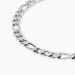 Load image into Gallery viewer, Bracciale in acciaio con catena figaro