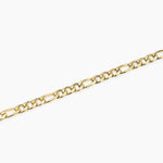 Load image into Gallery viewer, Bracciale in acciaio dorato con catena figaro
