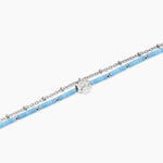 Load image into Gallery viewer, Bracciale con Catene in Acciaio e Turchese