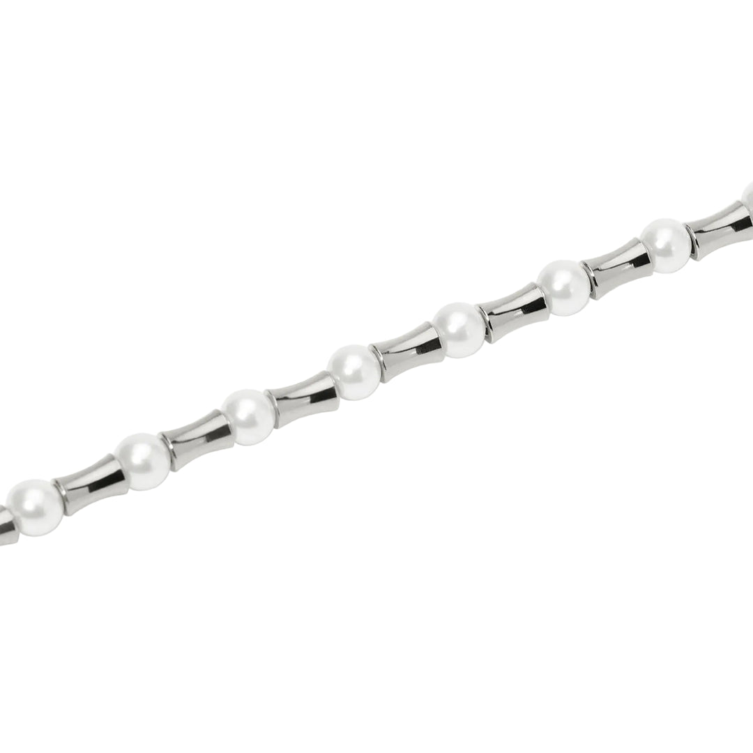 Bracciale con Elementi Bambù e Perle