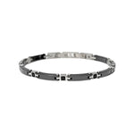Load image into Gallery viewer, Bracciale in Acciaio con Ceramica e Cristalli