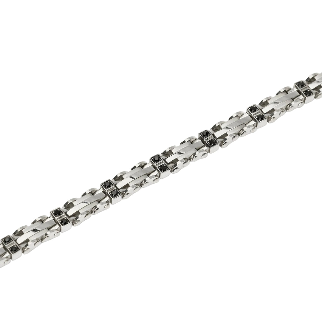 Bracciale con Elementi Imperniati e Cristalli