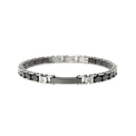 Load image into Gallery viewer, Bracciale in Acciaio con Ceramica e Cristalli