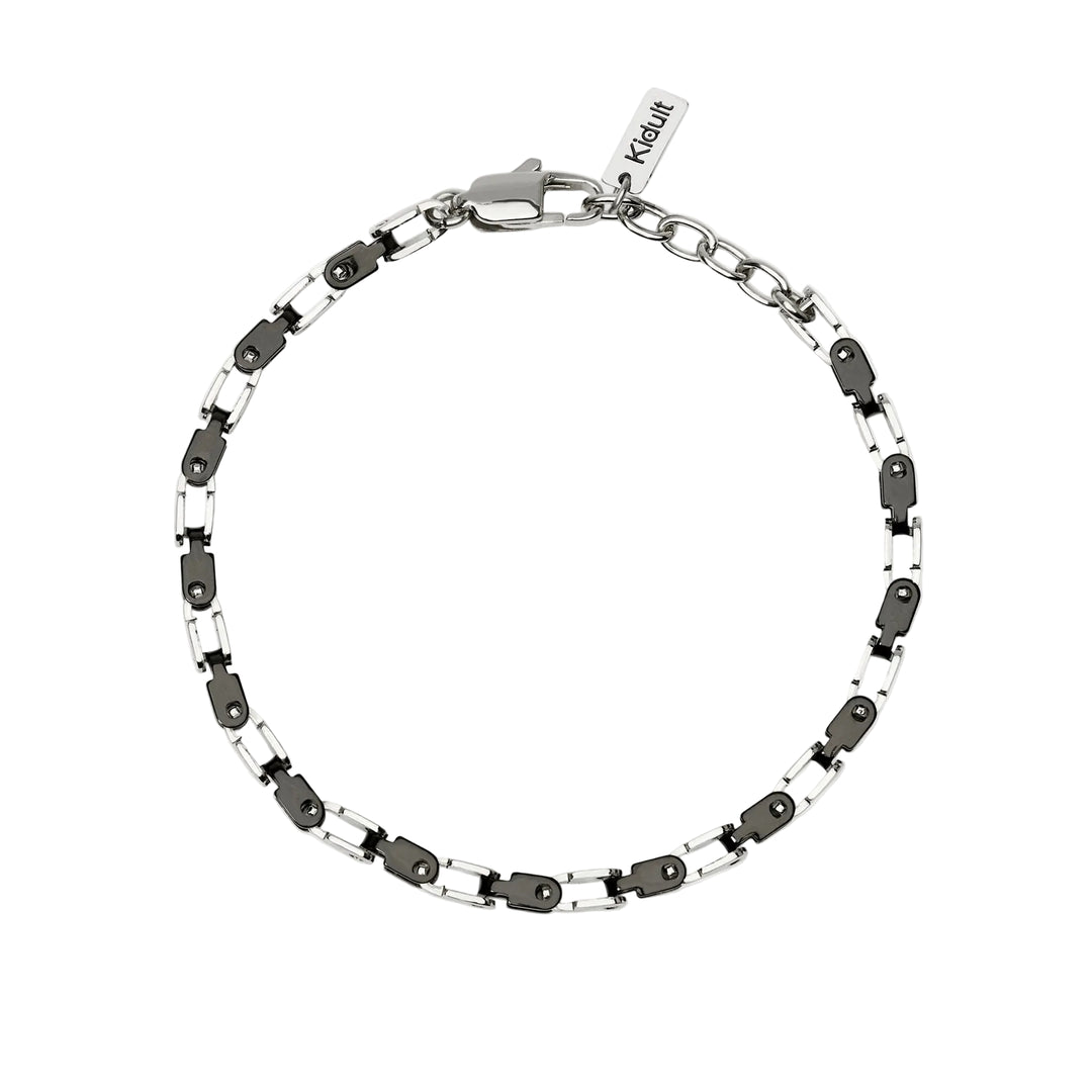 Bracciale con Elementi Lucidi e Neri