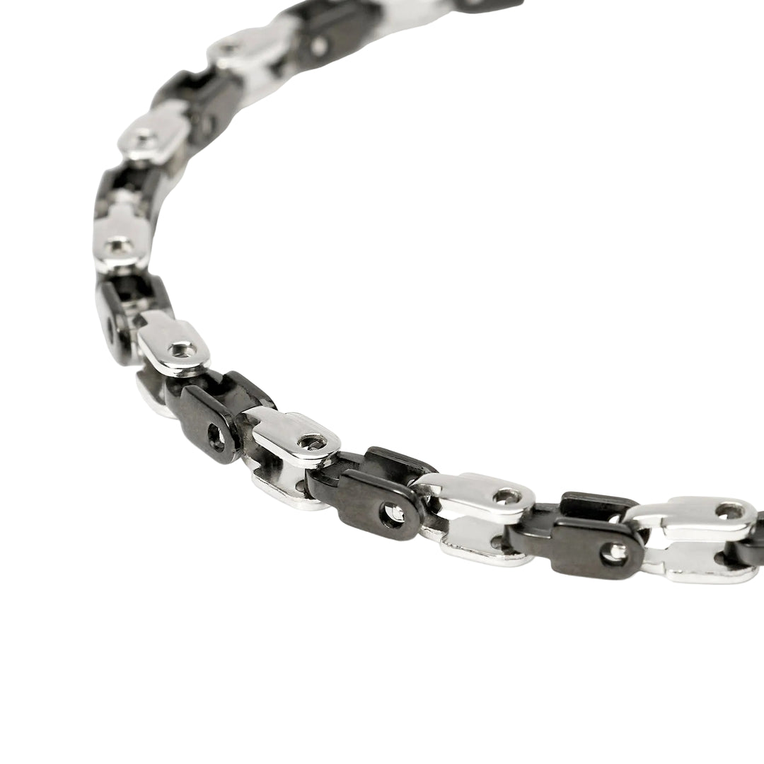 Bracciale con Elementi Lucidi e Neri