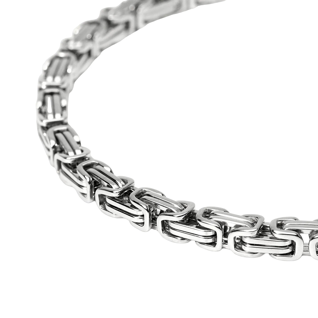 Bracciale con Catena a Sezione Quadrata