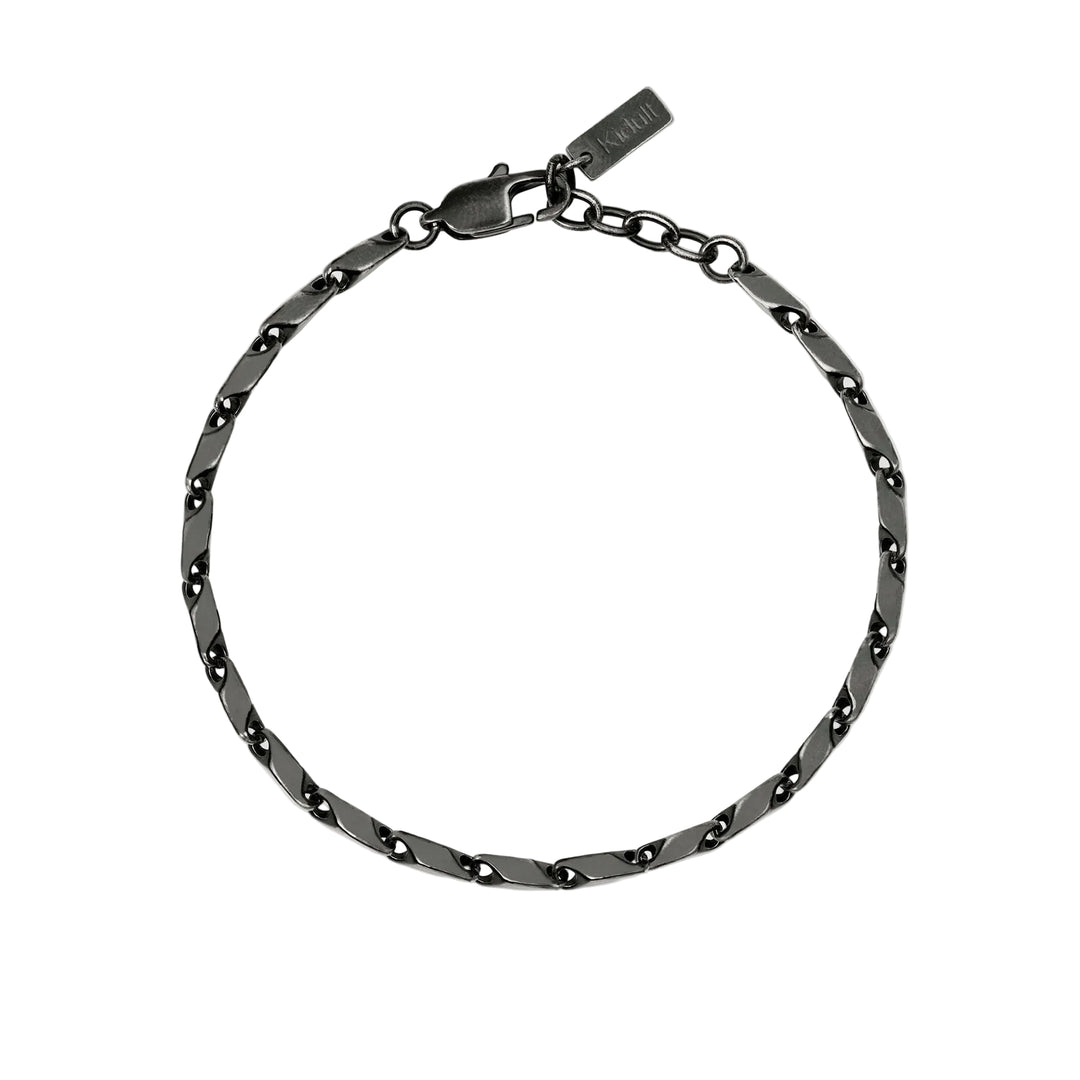 Bracciale con Catena Fancy  e PVD Nero