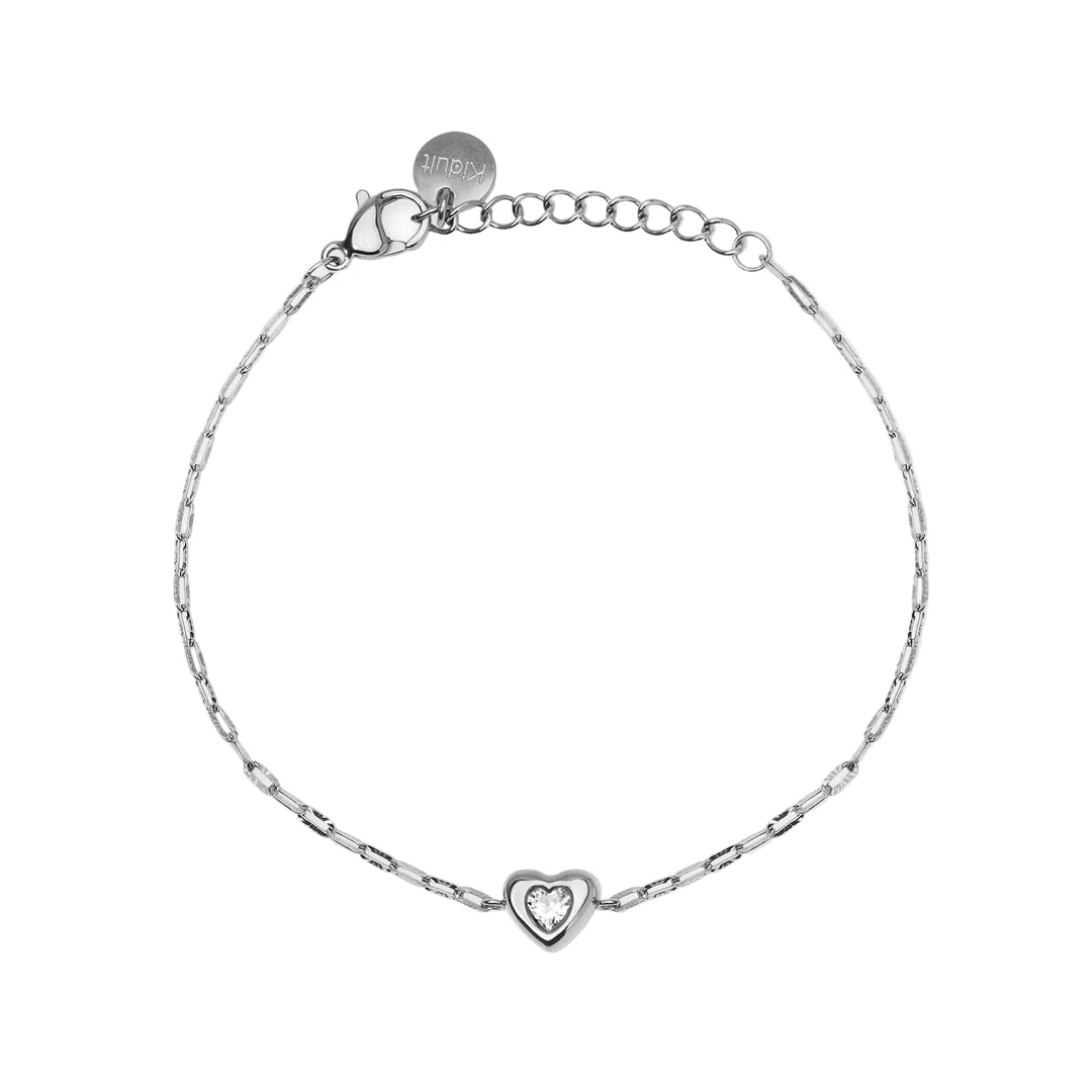 Bracciale con Catena e Ciondolo Cuore