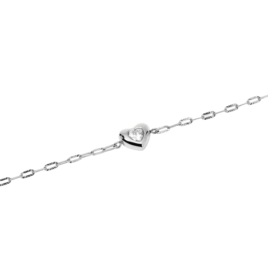 Bracciale con Catena e Ciondolo Cuore