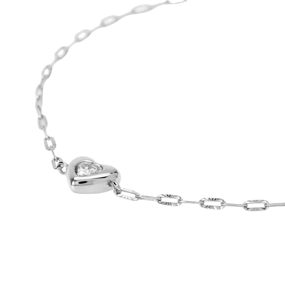 Bracciale con Catena e Ciondolo Cuore