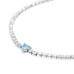 Load image into Gallery viewer, Bracciale Tennis con Zircone Taglio Cuore e Cristalli