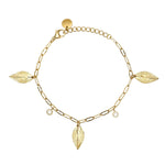 Load image into Gallery viewer, Bracciale con Catena e Ciondoli Foglia