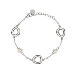 Load image into Gallery viewer, Bracciale con Catena ed Elementi Goccia e Perle