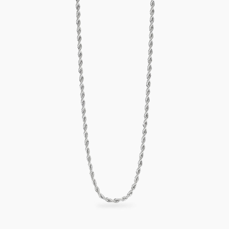 Collana con catena corda in acciaio
