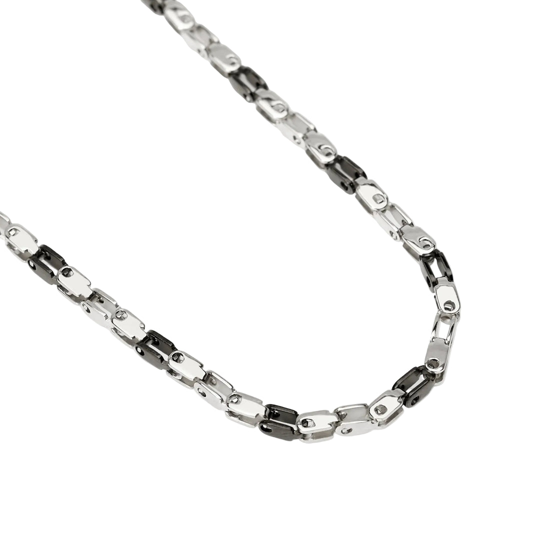 Collana con Elementi e PVD Nero