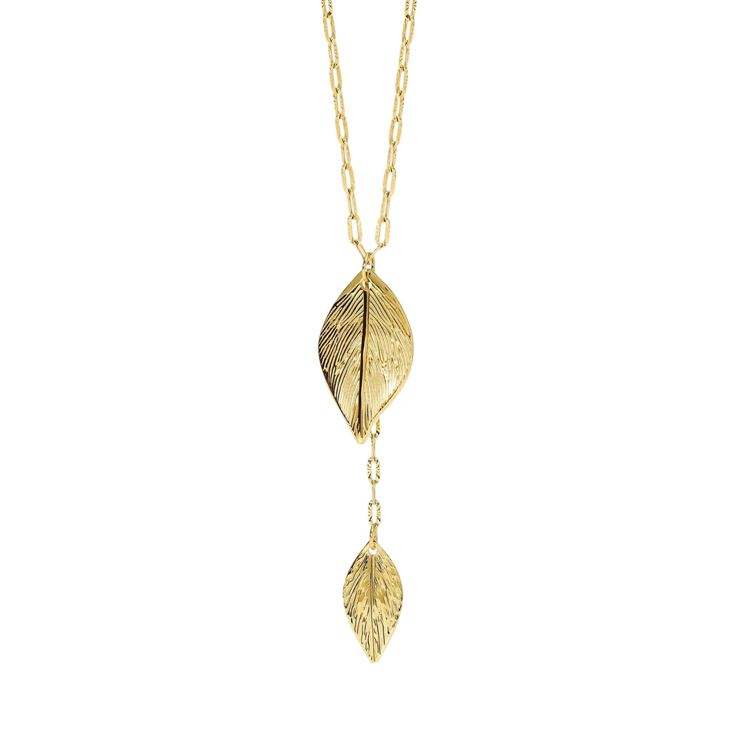 Collana con Catena e Pendente Foglia