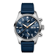 IWC Pilot’s Watch Chronograph 41 Le Petit Prince IW388120 - cassa acciaio - cinturino gomma blu - quadrante blu con cronografo e datario