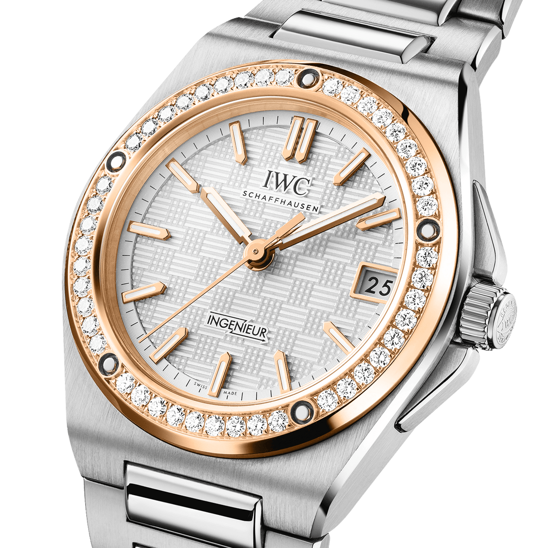 IWC Ingenieur Automatic 35 IW324911 - bracciale e cassa acciaio - quadrante grigio con datario