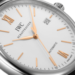 Load image into Gallery viewer, IWC Portofino Automatic IW356517 - cassa acciaio - cinturino in pelle nero - quadrante bianco con datario