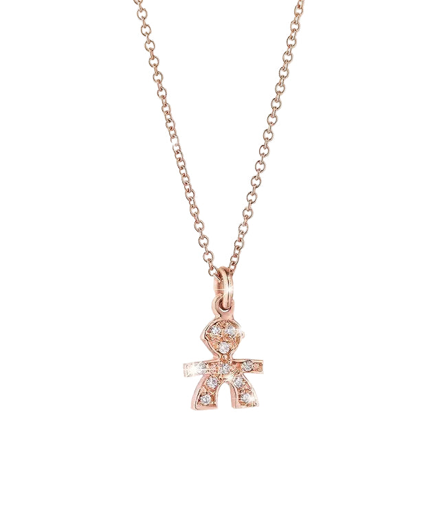 Le Bebé Girocollo in oro rosa con diamanti LBB323