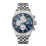Load image into Gallery viewer, IWC Pilot’s Watch Chronograph Laureus IW378010 - cassa e bracciale acciaio - quadrante blu con cronografo e datario