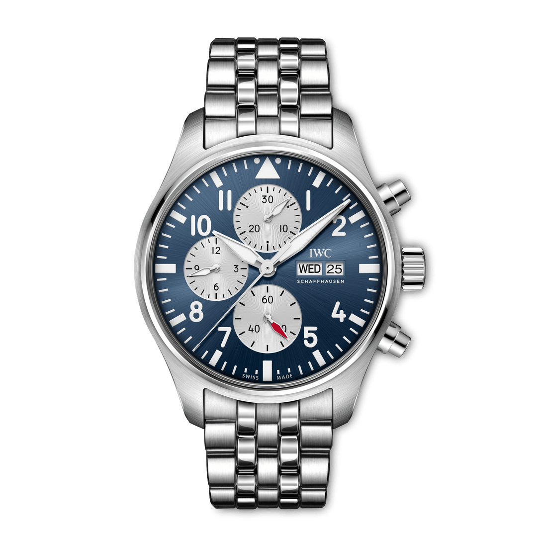 IWC Pilot’s Watch Chronograph Laureus IW378010 - cassa e bracciale acciaio - quadrante blu con cronografo e datario