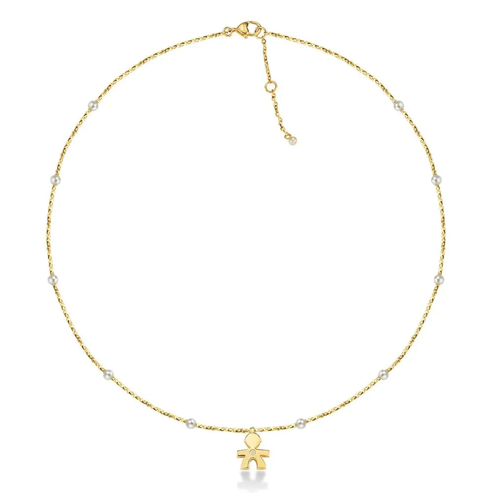 Collana in Oro Giallo e Perle
