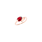 Load image into Gallery viewer, DoDo Anello coccinella in oro rosa e smalto rosso e nero DAB9000-LADYB-ERO9R