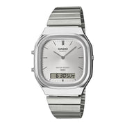Casio Edgy 35 mm AQ-240E-7AEF - bracciale e cassa acciaio - quadrante argento