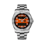 Load image into Gallery viewer, Quadrante arancione con logo missione Orbiter del Breitling Aerospace B70 EB70101A1O1E1 in titanio.
