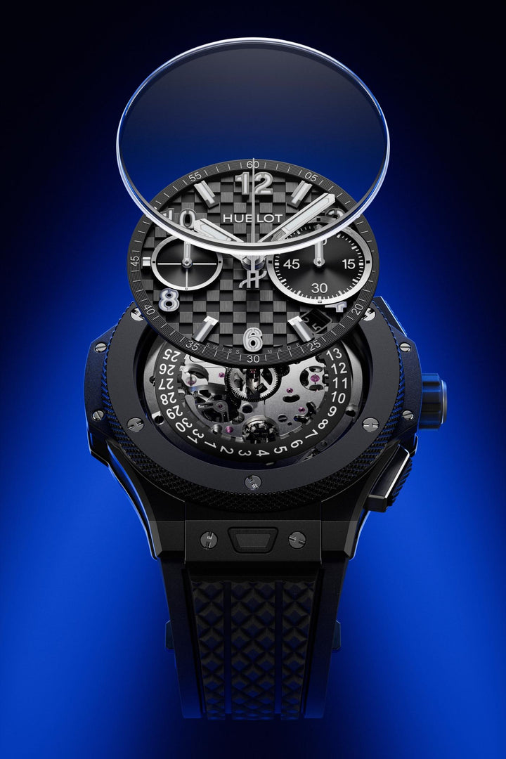 Hublot Big Bang Original Unico Black Magic 431.CI.1370.RX - cassa in ceramica nera - cinturino gomma nera - quadrante nero con funzione flyback