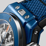 Load image into Gallery viewer, Hublot Big Bang Reloaded Blue Ceramic 421.EX.5129.NR.RLD - cassa ceramica blu - cinturino gomma e tessuto blu - quadrante scheletrato
