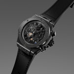 Load image into Gallery viewer, Hublot Big Bang Reloaded All Black 421.CX.1140.NR.RLD - cassa ceramica nera - cinturino gomma e tessuto nero - quadrante scheletrato
