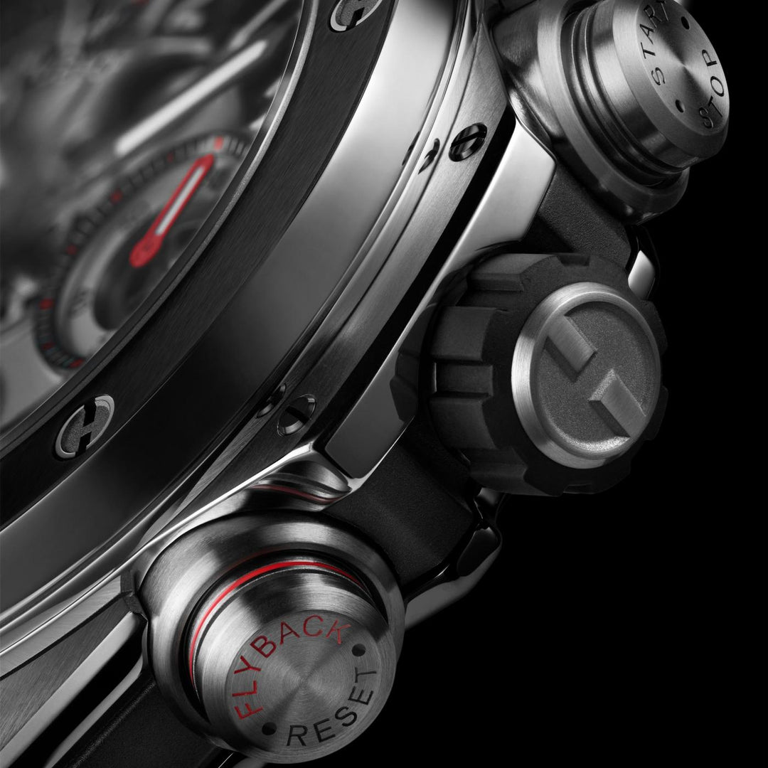 Hublot Big Bang Reloaded Titanium Ceramic 421.NM.1123.NR.RLD - cassa titanio - cinturino in gomma e tessuto nero - quadrante scheletrato