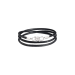 Load image into Gallery viewer, Bracciale Nodo Nero Oro Bianco
