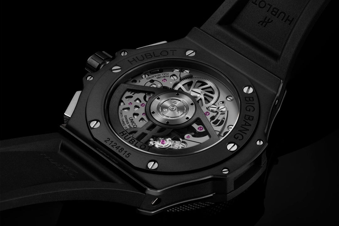 Hublot Big Bang Original Unico Black Magic 431.CI.1370.RX - cassa in ceramica nera - cinturino gomma nera - quadrante nero con funzione flyback