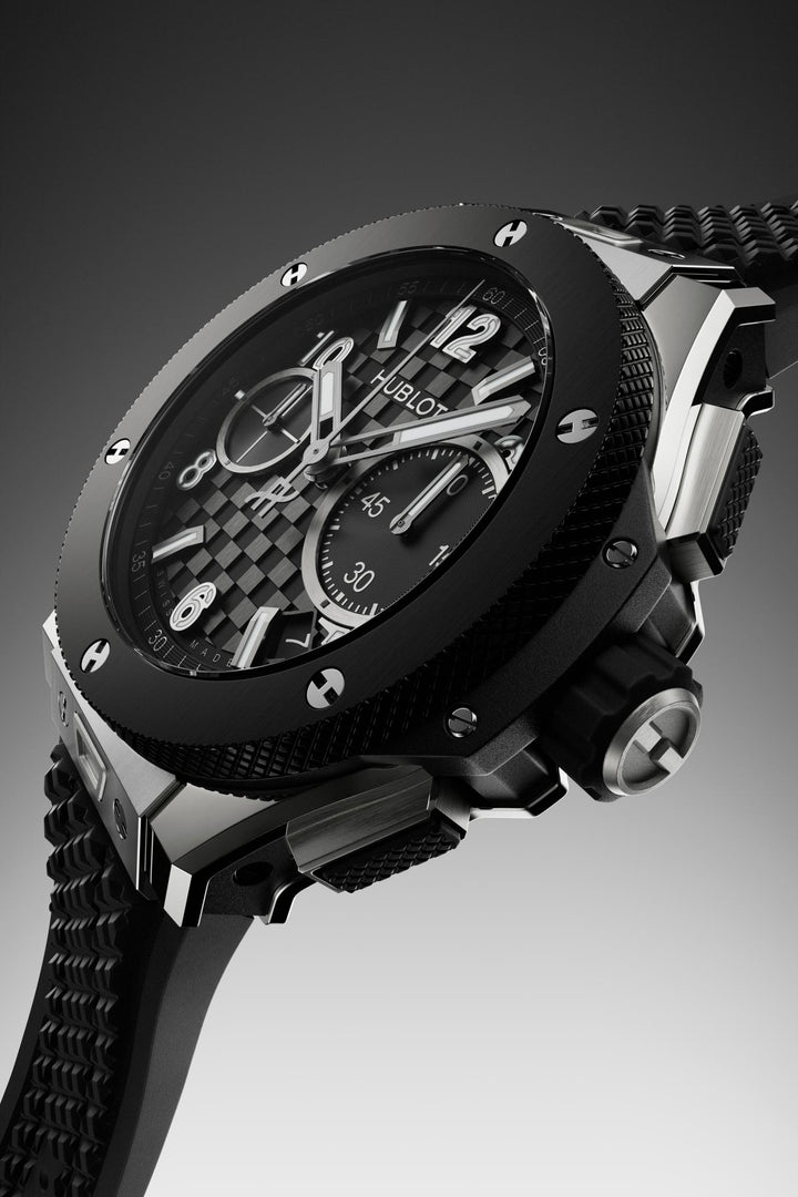 Hublot Big Bang Original Unico Titanium Ceramic 431.NM.1370.RX - cinturino gomma nera - cassa in titanio - quadrante nero con funzione flyback