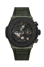 Load image into Gallery viewer, Hublot Big Bang Reloaded Dark Green Ceramic 421.GM.1149.NR.RLD - cassa ceramica verde scuro - cinturino gomma e tessuto verde scuro - quadrante scheletrato