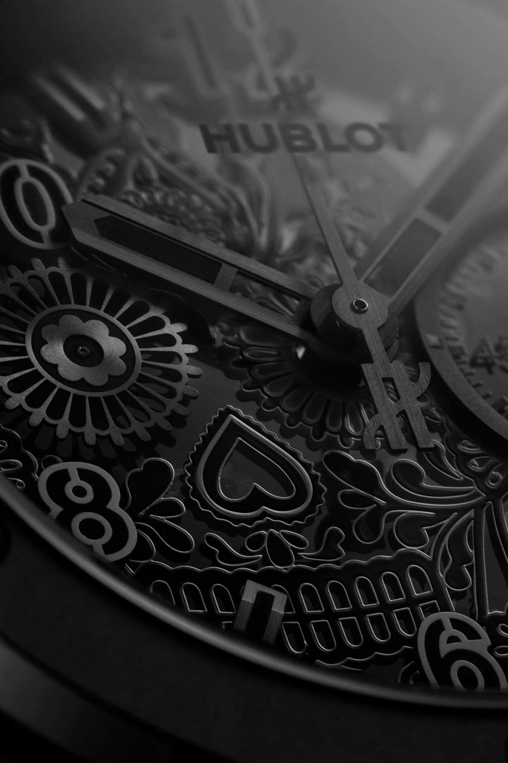 Hublot Big Bang Unico All Black Calavera 441.CI.1140.VR.MEX25 - cassa ceramica nera - cinturino gomme e pelle nero - quadrante nero