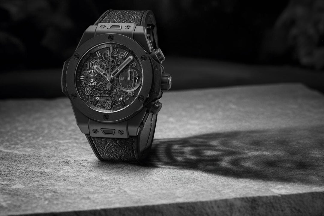 Hublot Big Bang Unico All Black Calavera 441.CI.1140.VR.MEX25 - cassa ceramica nera - cinturino gomme e pelle nero - quadrante nero