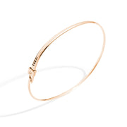 Bracciale Bangle Essentials DoDo in oro rosa 9K lucido con stopper di sicurezza, design raffinato e sobrio.