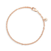 Bracciale Essentials DoDo in oro rosa 9K con piastrina