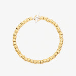 Load image into Gallery viewer, Bracciale Granelli DoDo in argento 925 con anello brisè in oro giallo 18K, design organico e naturale.
