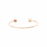Load image into Gallery viewer, Bracciale Pepita DoDo in oro rosa 9K con catena in argento 925 e anello brisè in oro giallo 18K, design organico e simbolico.
