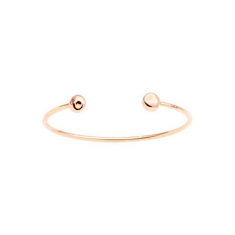 Bracciale Pepita DoDo in oro rosa 9K con catena in argento 925 e anello brisè in oro giallo 18K, design organico e simbolico.