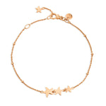 Load image into Gallery viewer, Bracciale Stellina DoDo in oro rosa 9K con tre charm a forma di stella
