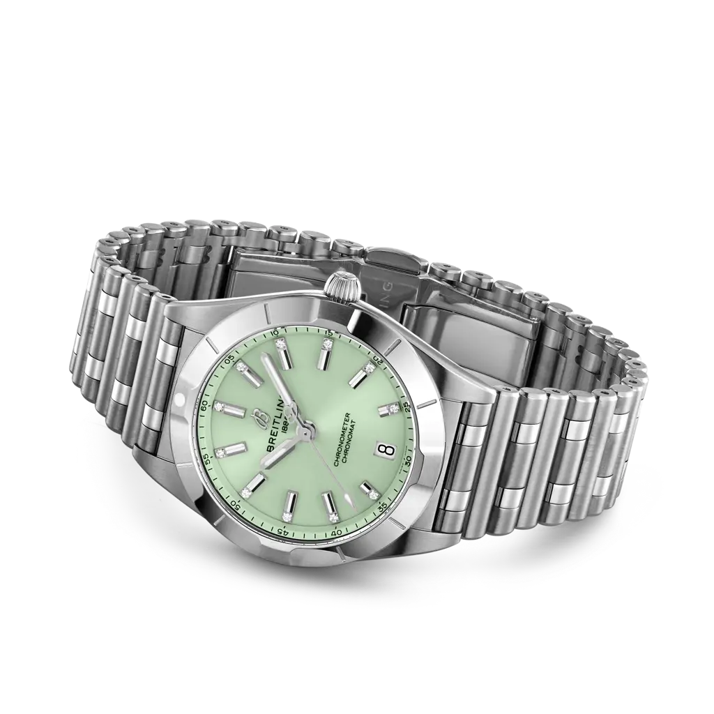 Bracciale in acciaio inox con chiusura deployante.