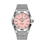 Load image into Gallery viewer, Breitling Chronomat 32 con cassa in acciaio da 32 mm e quadrante rosa luminoso.
