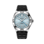 Load image into Gallery viewer, Breitling Chronomat Automatic GMT 40 con cassa in acciaio e platino e cinturino in caucciù nero.
